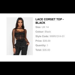 Lace corset top